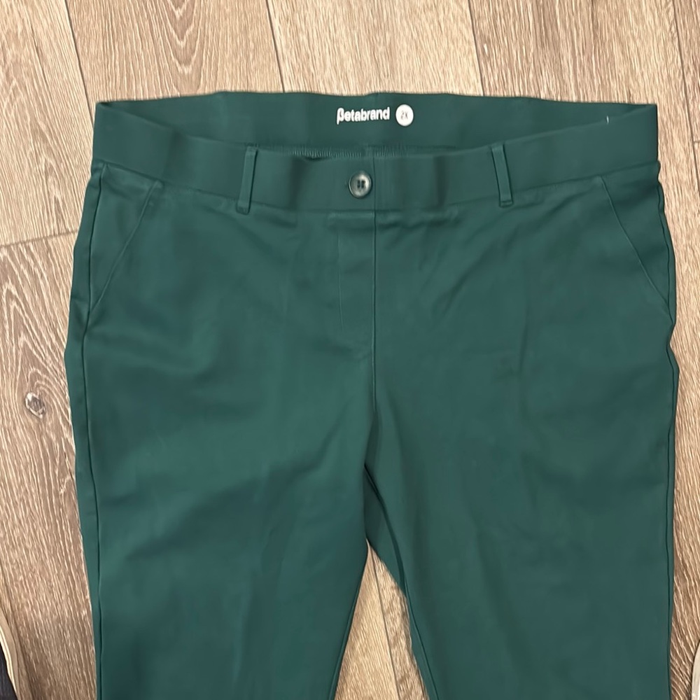 Betabrand Women’s Green yoga dress Pants